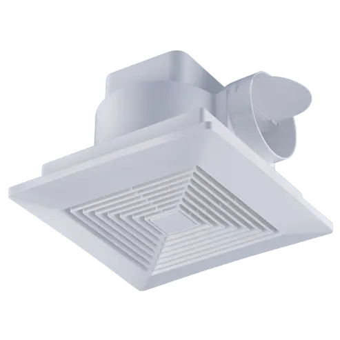 8 Inch Silent Plastic Square Bathroom Ultra Quiet Ventilation Fan with LED Light Ceiling Mounted Exhaust Fan Air Extractor Fan